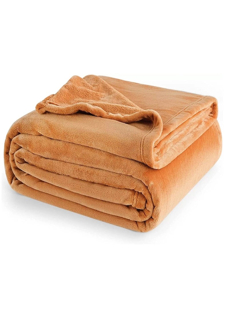 T G H Flannel Fleece Single Size 160x220cm for All Season Fluffy Blanket Warm Bed Blanket Throw for Sofa & Bed Comfortable and Soft Blanket  - Image 1