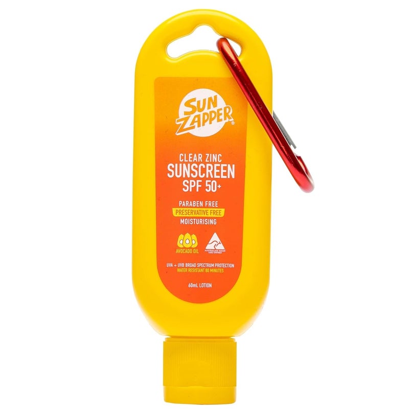Sun Zapper Clear Zinc Oxide Sunscreen SPF 50+ â€“ 60ml Water-Resistant Sun Cream â€“ Made in Australia - Image 1