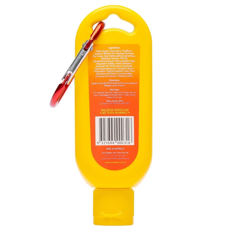 Sun Zapper Clear Zinc Oxide Sunscreen SPF 50+ â€“ 60ml Water-Resistant Sun Cream â€“ Made in Australia - Image 2