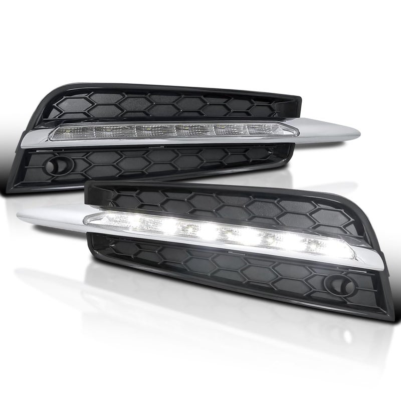 SPECD TUNING Full LED Bumper Driving Fog Lights with Bezel Compatible with 20112014 Chevy Cruze LR Pair Assembly