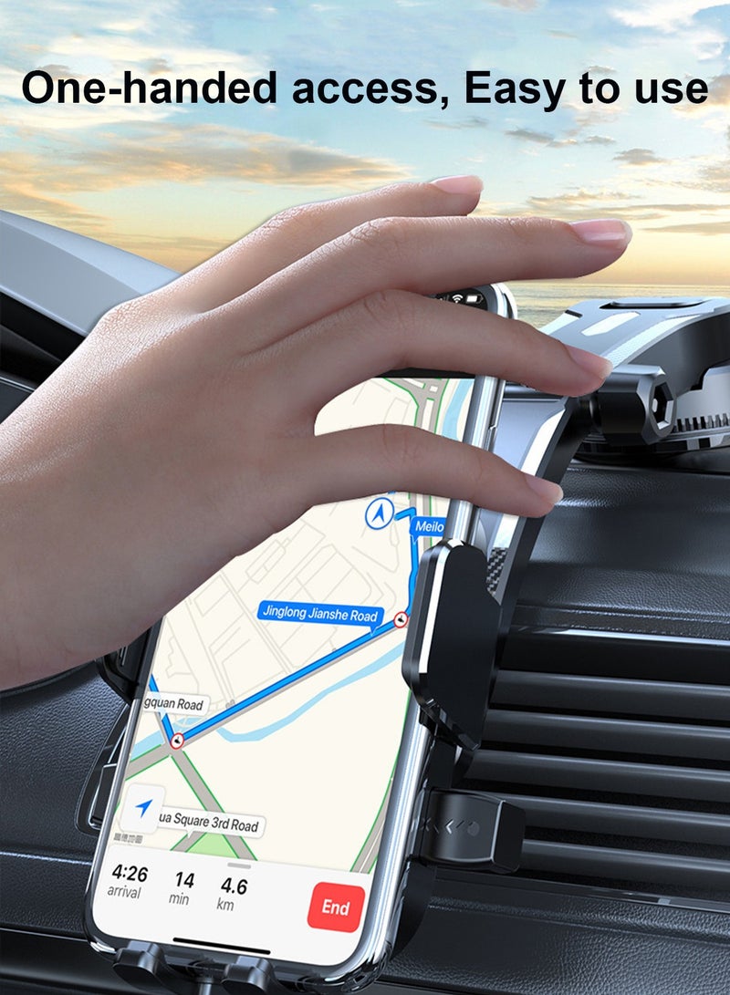 باور_لايف حامل هاتف السيارة K04 | حامل هاتف السيارة Magsafe، حامل سيارة فائق الثبات مع كوب شفط قوي مناسب للوحة القيادة/الزجاج الأمامي/فتحة التهوية، مناسب للهواتف الذكية مقاس 4.5-7 بوصة، iPhone 16/15 Series/Galaxy S24 S23/Xiaomi والمزيد - Image 4