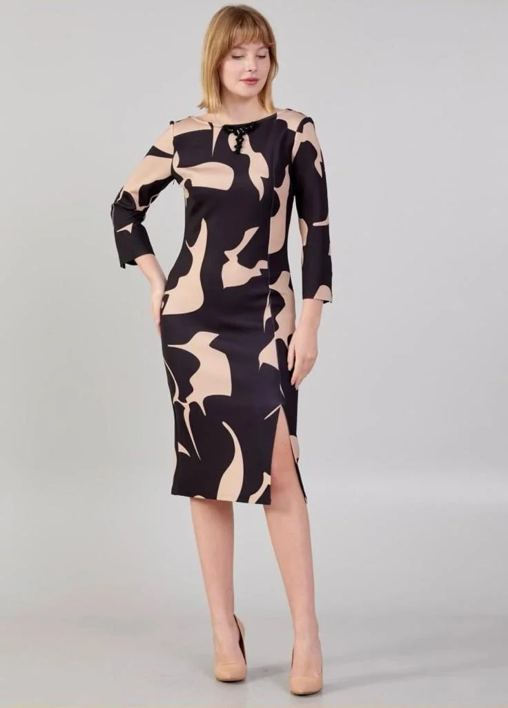 Modatalika Abstract Print Dress