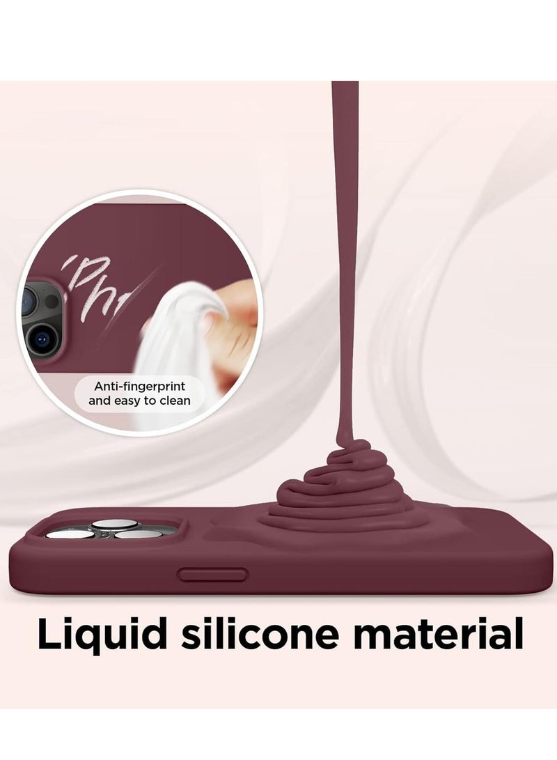 راكسوم [3 في 1] غطاء حماية لهاتف iPhone 15 Plus مع واقي شاشة من الزجاج المقوى 9H، غطاء حماية فاخر من السيليكون السائل المقاوم للصدمات، غطاء هاتف نحيف لهاتف iPhone 15 Plus (2023) (iphone 15 Plus، أحمر) - Image 2