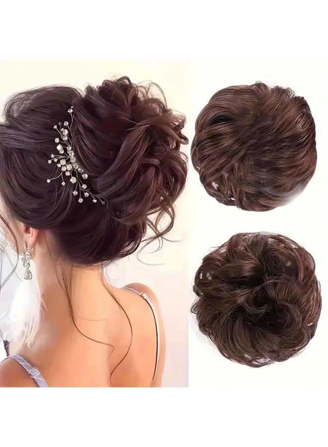 حزمة ذيل حصان كبيرة للشعر المجعد الكثيف غير المرتب مع حزام مطاطي للنساء والفتيات - Image 4