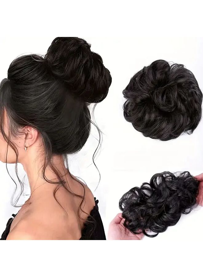 حزمة ذيل حصان كبيرة للشعر المجعد الكثيف غير المرتب مع حزام مطاطي للنساء والفتيات - Image 3