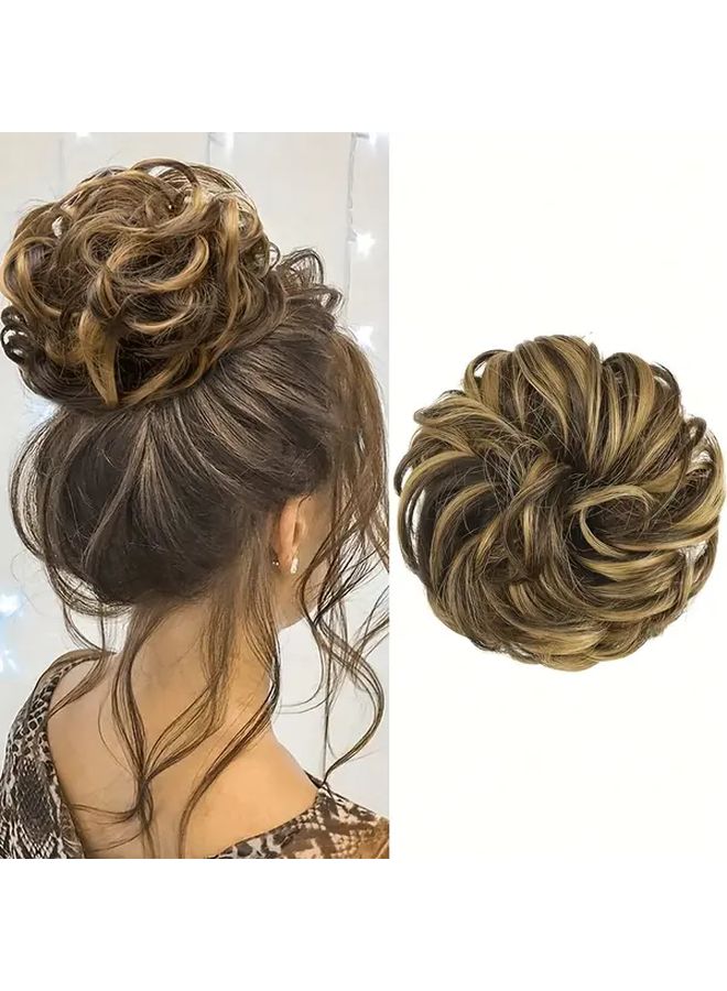 حزمة ذيل حصان كبيرة للشعر المجعد الكثيف غير المرتب مع حزام مطاطي للنساء والفتيات - Image 5