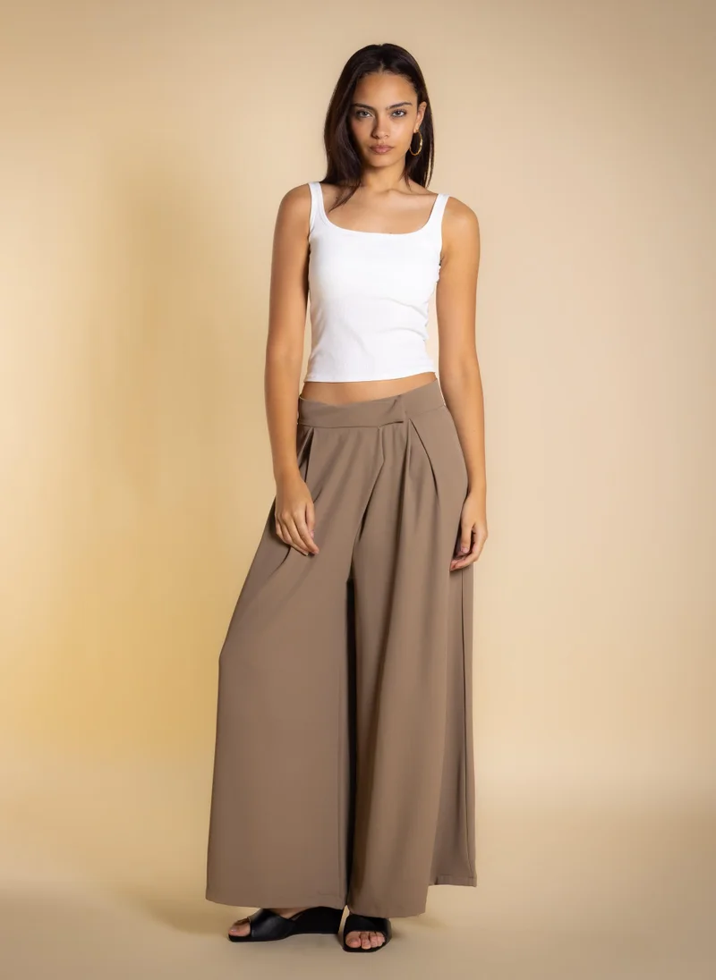 شايبس PLEATED WIDE LEG TROUSERS