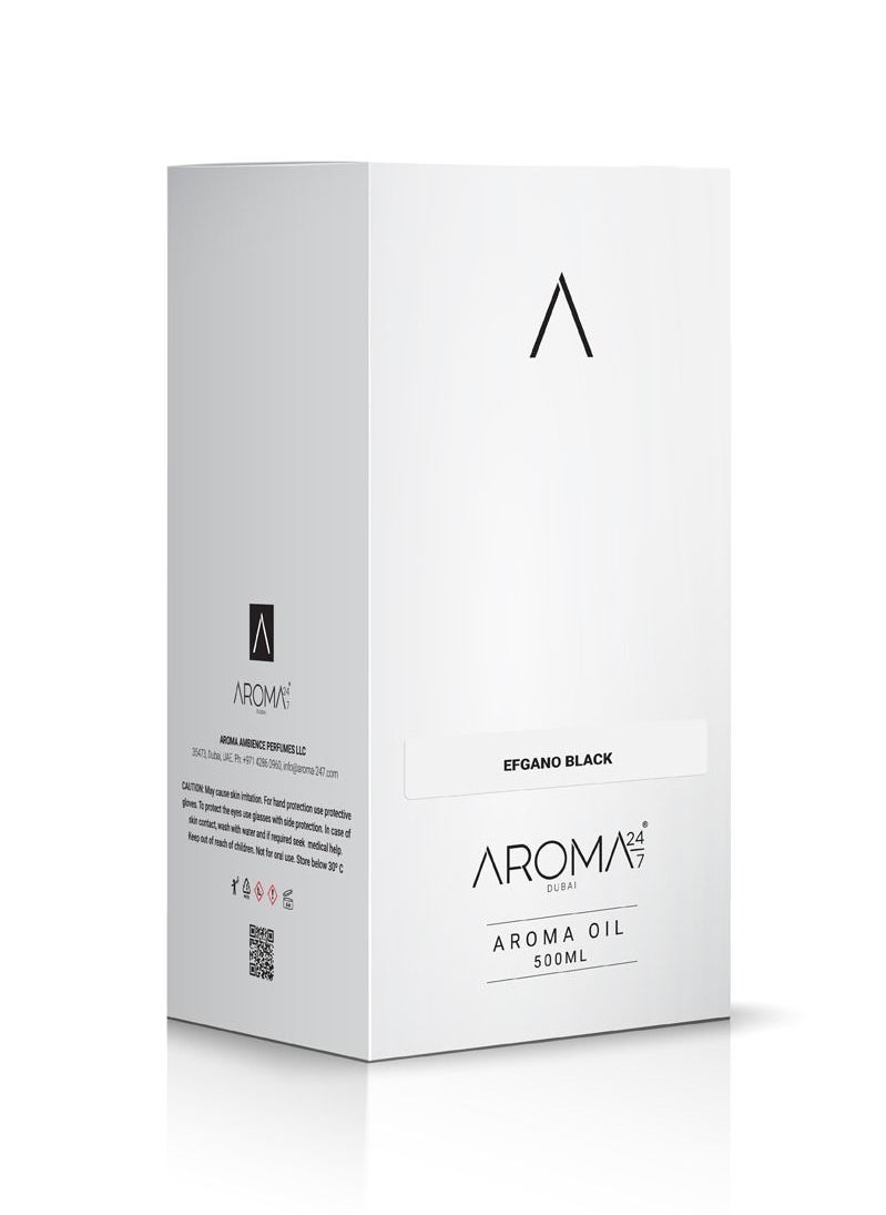 AROMA 24/7 - Aroma Oil for Scent Diffusers - Efgano Black 500ML - Image 1