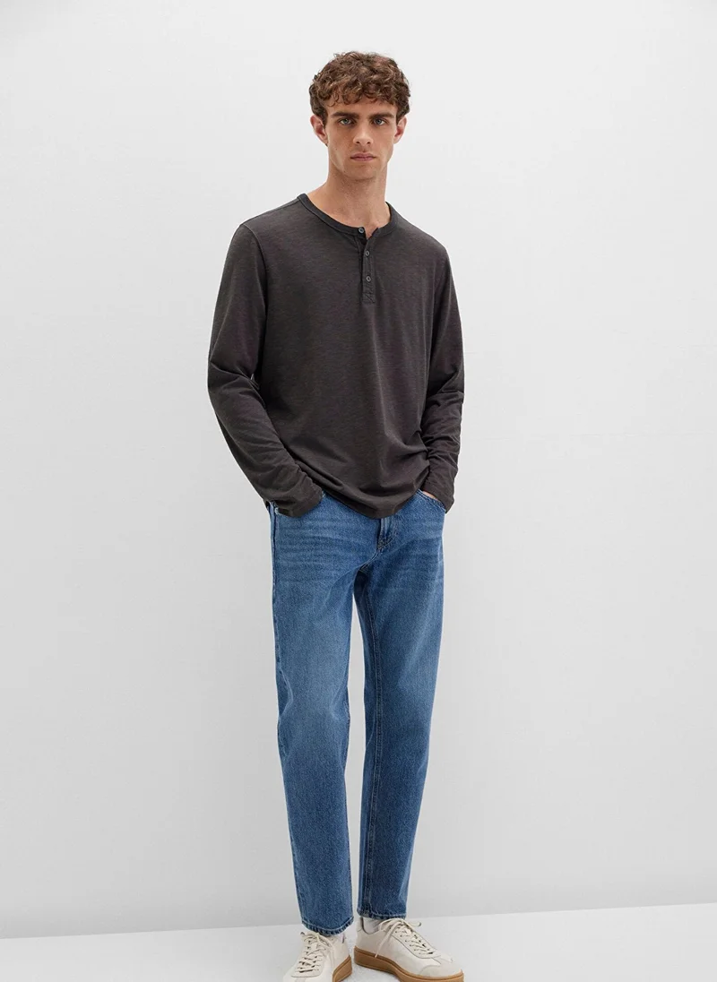 Mavi Long Sleeve Anthracite T-Shirt