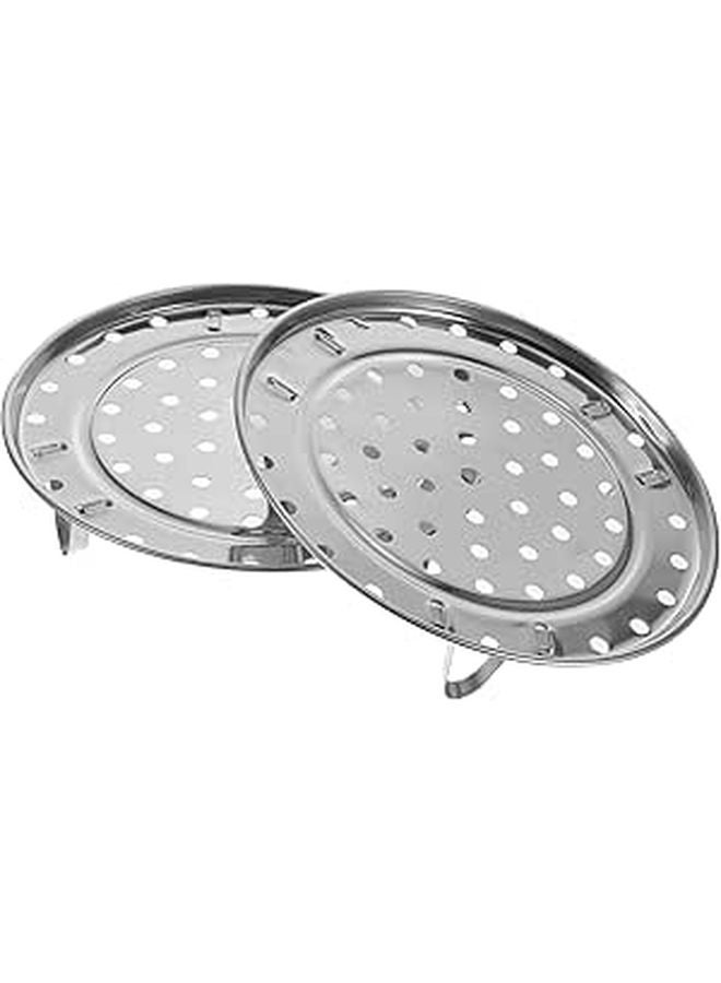 2 Pcs Stainless Steel Steamer Rack For Cooking Fish Vegetables Easy To Clean - Image 1