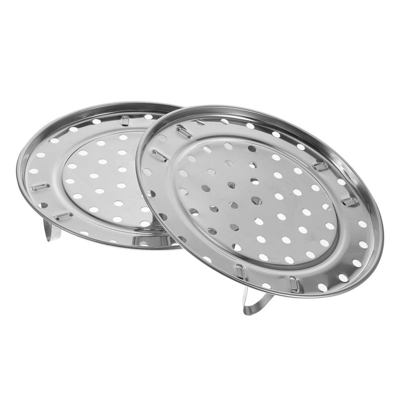 2 Pcs Stainless Steel Steamer Rack For Cooking Fish Vegetables Easy To Clean - Image 2