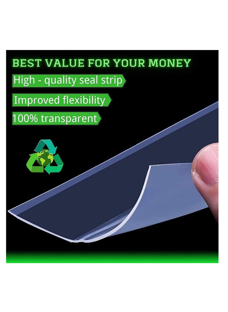 Silicone Seal Strip and Weather Stripping with Self Adhesive for Bottom of Doors Door Draft Stopper 3M Weather Stripping Door Bottom Gap Replacement Strip Roll Soundproof 45MM. - Image 4