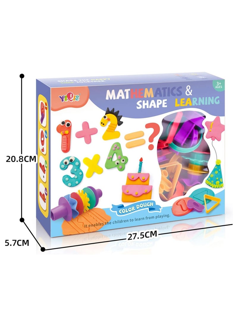 TOY GARDEN Mathematics and Shape Learning Color Dough Set for Kids Ages 3+, Educational Play Dough Kit with Numbers, Shapes, and Creative Tools, Perfect for Early Math Skills, Imagination, and Fun Learning  - Image 5
