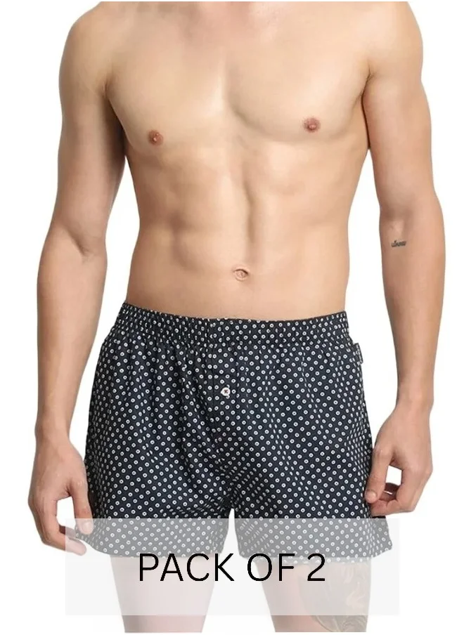 ذا بير هاوس Mens Cotton Boxers Multipack Soft Breathable Underwear for Men Loose Fit Comfortable Boxer Shorts for Daily Wear