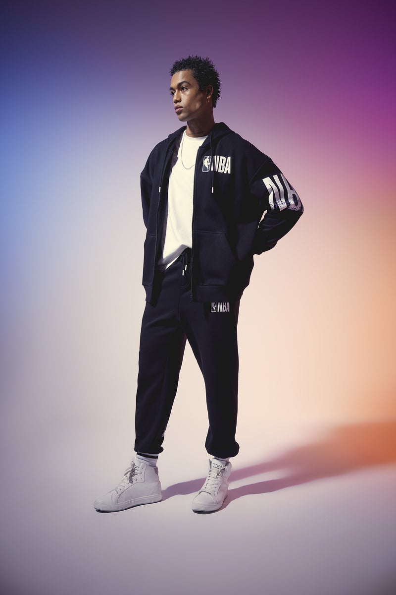 DeFacto Man DeFactoFit NBA Wordmark Oversize Fit Hooded Sweatshirt  - Image 3