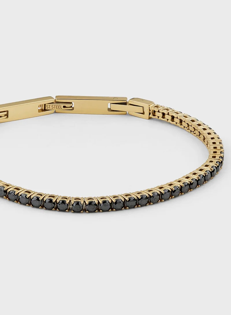 GUESS Casual Logo Buckle Bracelet