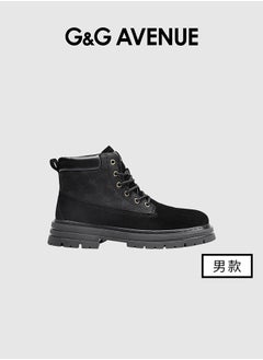 G&G AVENUE Men outdoor ankle boots Martin boots Men high top boots Thick soled autumn and winter men boots Snow boots Men Martin boots  - Image 1