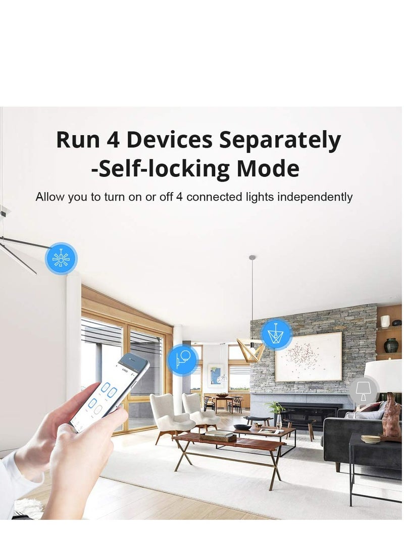 SONOFF SONOFF 4CH R3 Smart Switch,4 independently Channel WiFi Remote Time Switch, LAN Control, Inching/Self -Locking Mode, Works with Alexa,& Google Home - Image 4