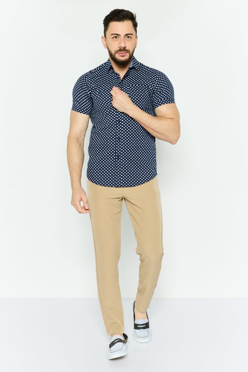 Company Eighty One Men Regular Fit Allover Print Short Sleeve Casual Shirt, Multicolor - Image 2