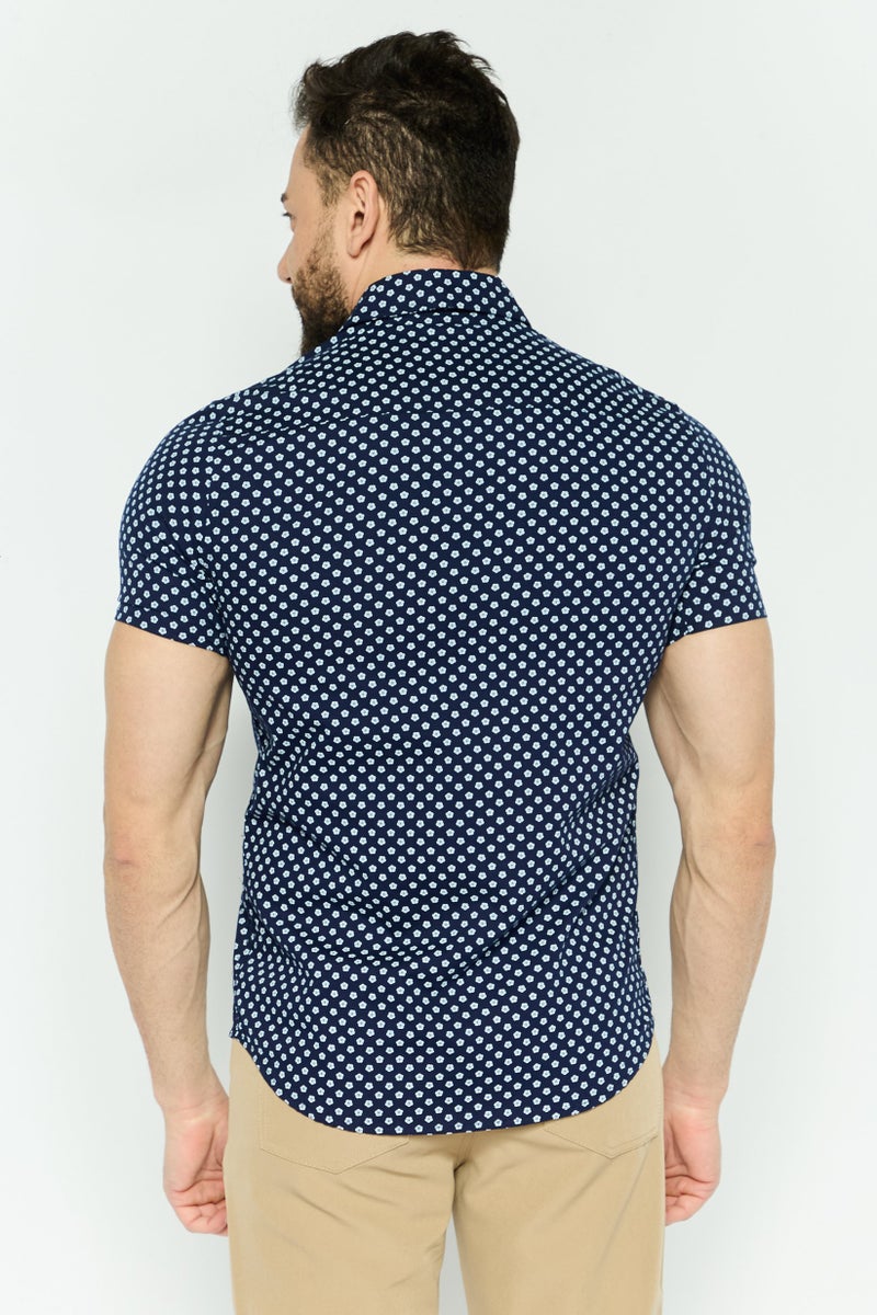 Company Eighty One Men Regular Fit Allover Print Short Sleeve Casual Shirt, Multicolor - Image 4