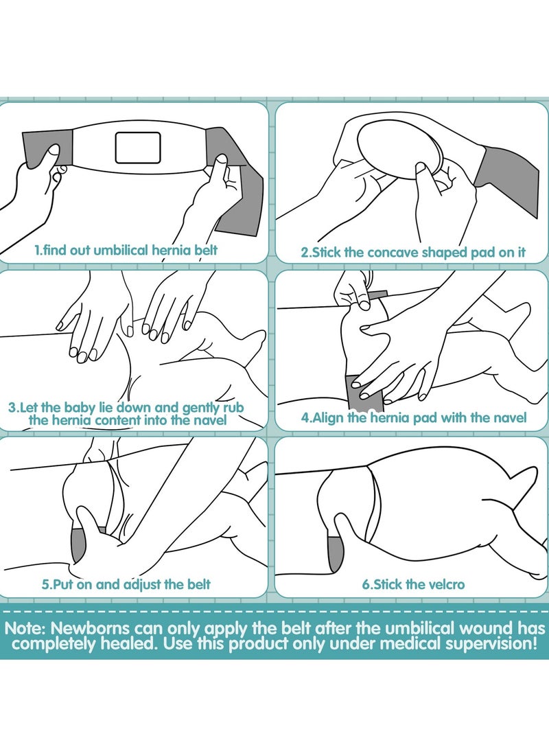 SYOSI Umbilical Hernia Belt Baby, 2 Sets Belly Button Band Infant Newborn Belly Support Band, Adjustable Wrap Baby Abdominal Binder Umbilical Truss Cord for Newborn Baby Children Kids Support, Baby Type - Image 5