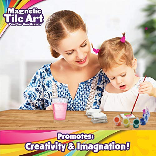 Creative Kids فن البلاط المغناطيسي المصغر للأطفال - اصنع 10 مغناطيسات ثلاجة خاصة بك - Image 5