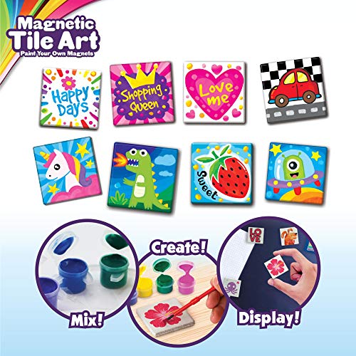 Creative Kids فن البلاط المغناطيسي المصغر للأطفال - اصنع 10 مغناطيسات ثلاجة خاصة بك - Image 3