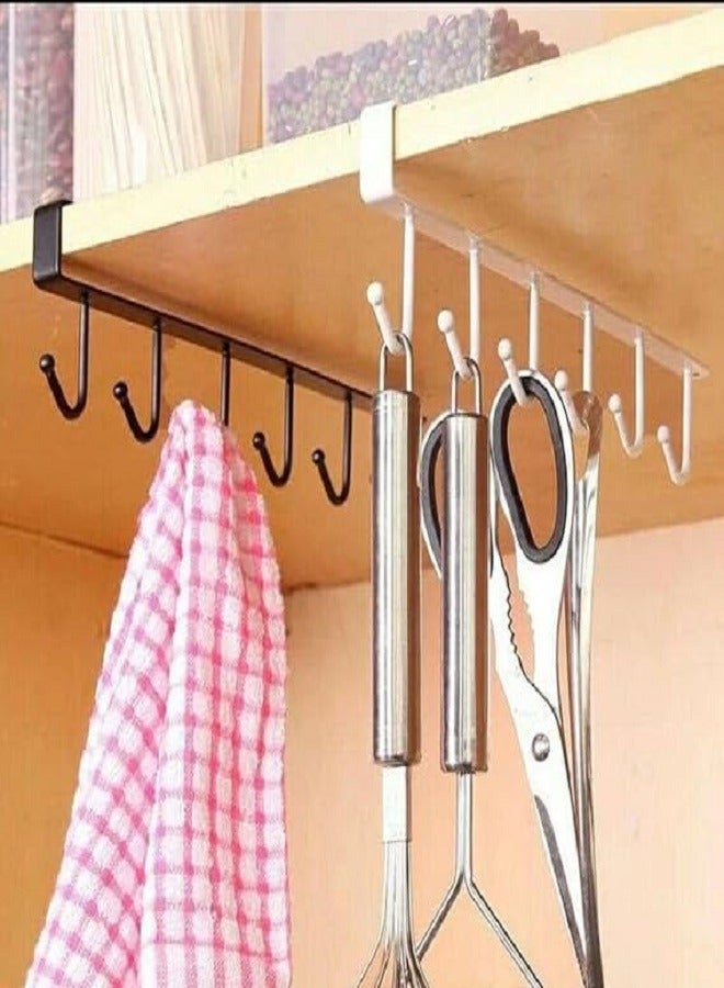 Hook Mug Holder Under Shelf Mug Hooks Rack Hanger Coffee Cup Holdertie Hookskeys Hooks For Kitchen White 160grams  - Image 2