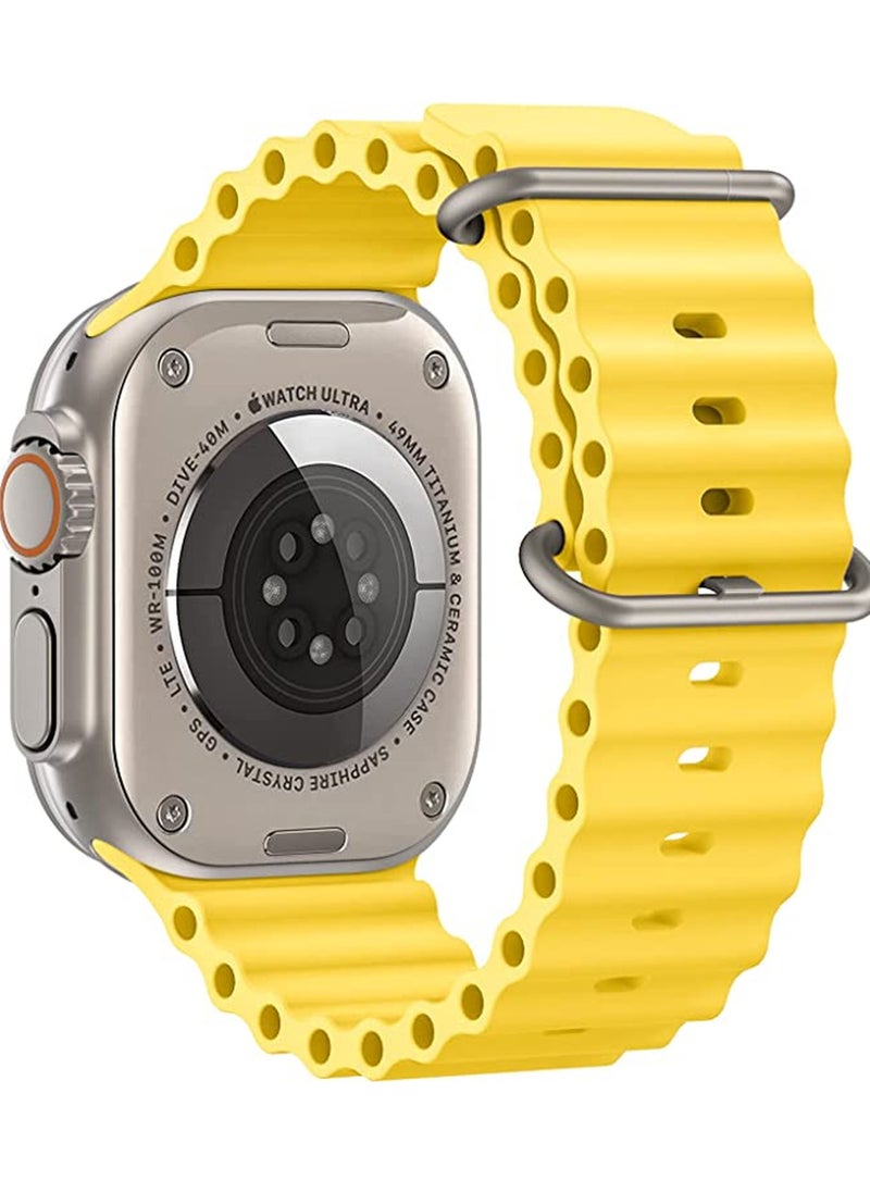 ZOOMEE - Silicone Band Compatible with Apple Watch Band 38mm 40mm 42mm 44mm 41mm 45mm 49mm,Women Slim Hollow-Out iWatch Sport Wristband with Classic Clasp for iWatch Ultra - Image 1