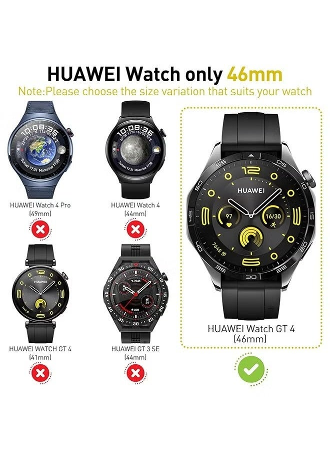 X-level 2 Pcs Huawei Watch GT4 46mm Screen Protector Case with 9H Tempered Glass Screen Protector，360 Degree All-Round Protective Hard PC Waterproof Case Cover，Ultra-Thin Scratch Resistat Cover (Clear+Black)  - Image 4