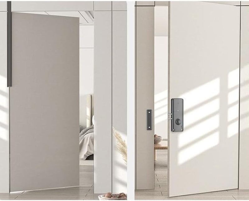 Black ABS Electronic Door Lock With IC Card Keyless Entry For Home Office Security - Image 5