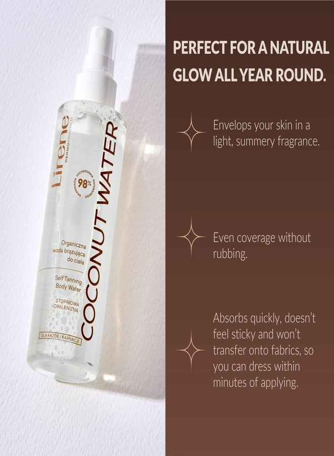 Lirene Self Tanning Vegan Body Coconut Water - Sunless Tanner with Coconut Water and Natural DHA - Streak-Free Bronzing Moisturiser - 150ml - Image 5