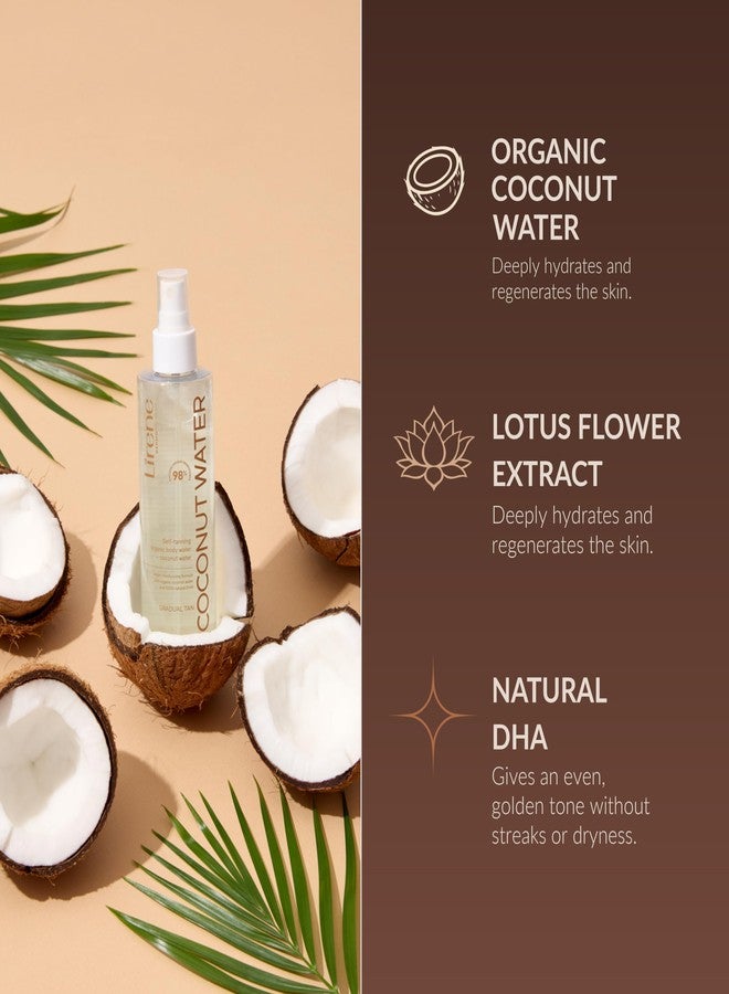 Lirene Self Tanning Vegan Body Coconut Water - Sunless Tanner with Coconut Water and Natural DHA - Streak-Free Bronzing Moisturiser - 150ml - Image 4