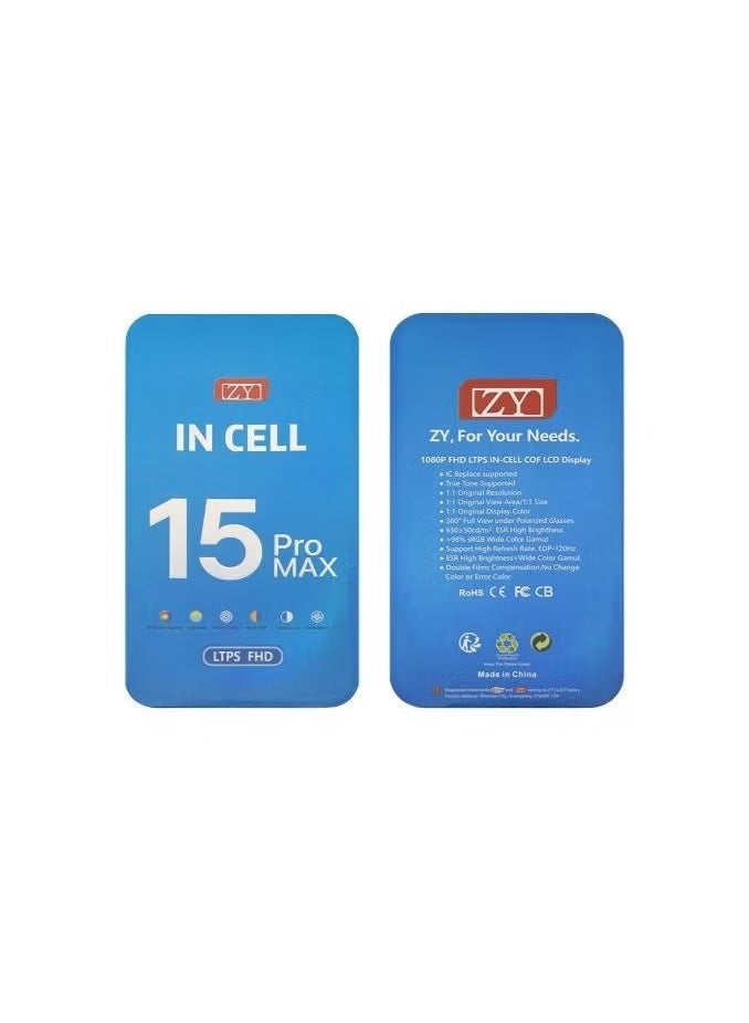 zy In cell LCD Screen Replacement For iPhone 15 Pro Max - Image 2