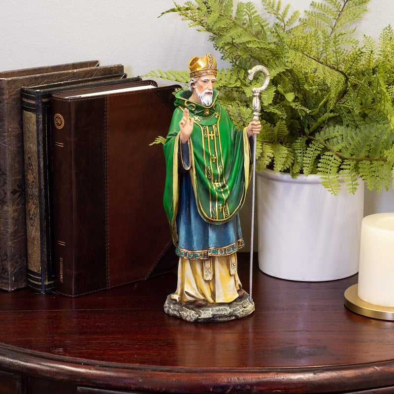Joseph's Studio Renaissance Collection St. Patrick Figurine - 10.5" Religious Statue - Image 2