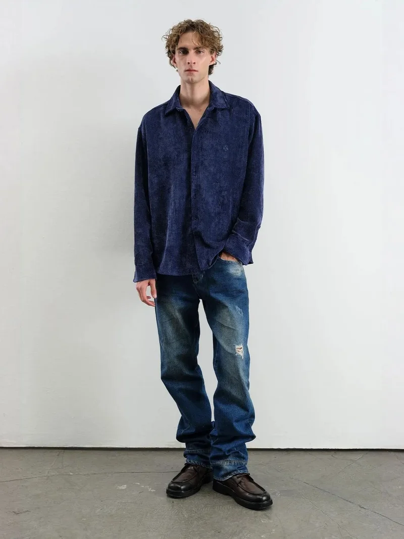 جيستو GIESTO Oversized Velvet Shirt