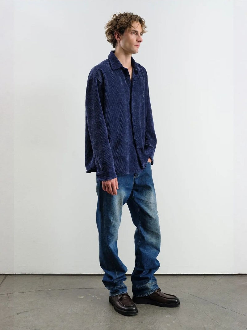 GIESTO Oversized Velvet Shirt - Image 3