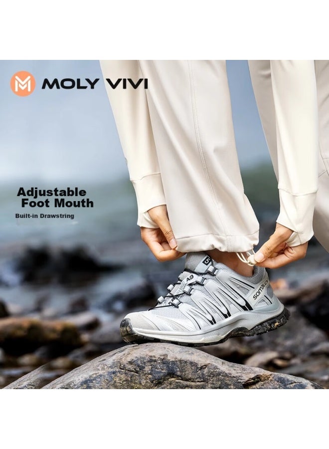 MOLY VIVI Moly Vivi Women's Soft Shell Pants, Autumn And Winter Windproof And Rainproof Outdoor Ski Suit, Ski Pants, Hiking Workwear Pants, Fleece-lined For Warmth  - Image 5