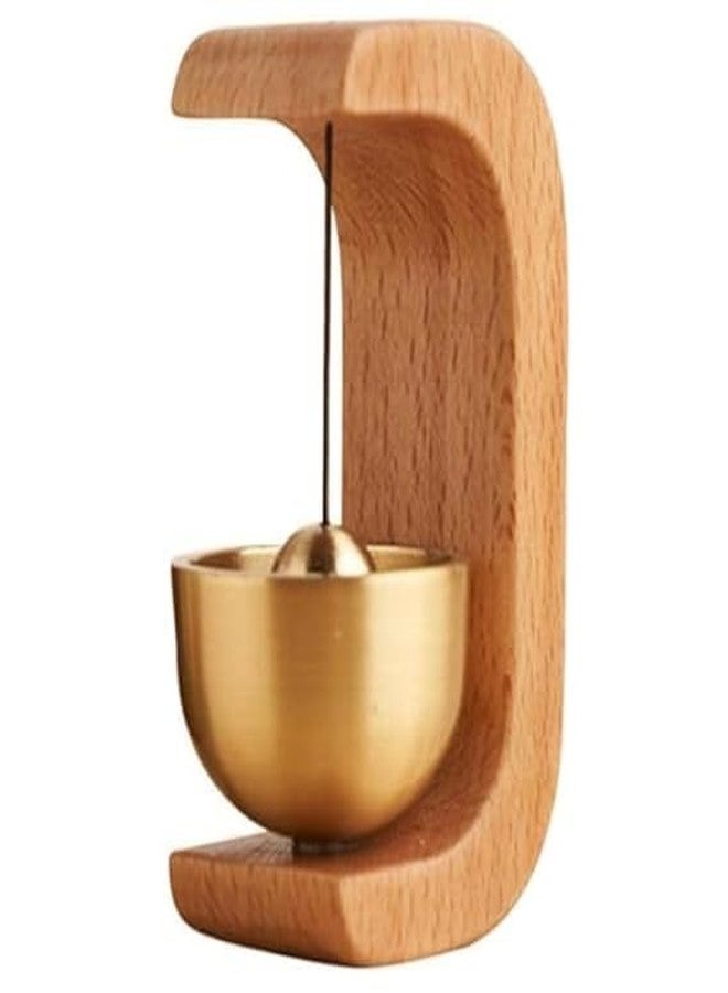 Pipalizone Wood Wind Chime - Elegant Japanese Style Magnetic Doorbell for Home Decor, Shop, Entryways - Solid Wood & Brass Bell - Image 1