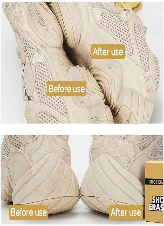 Generic 2Pcs Shoe Care Cleaning Eraser Portable Shoe Brush Stain Remover Eraser, No Water Needed, Easy Carry and Store, for Clean Sneakers, Shoes, Boots  - Image 3