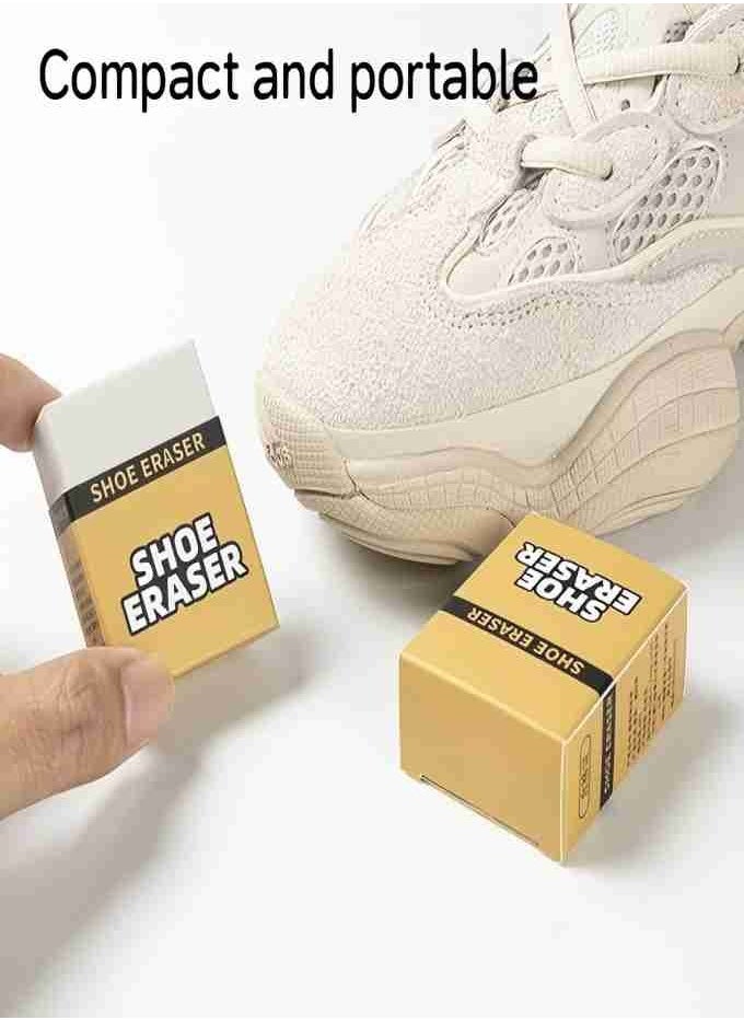 Generic 2Pcs Shoe Care Cleaning Eraser Portable Shoe Brush Stain Remover Eraser, No Water Needed, Easy Carry and Store, for Clean Sneakers, Shoes, Boots  - Image 5