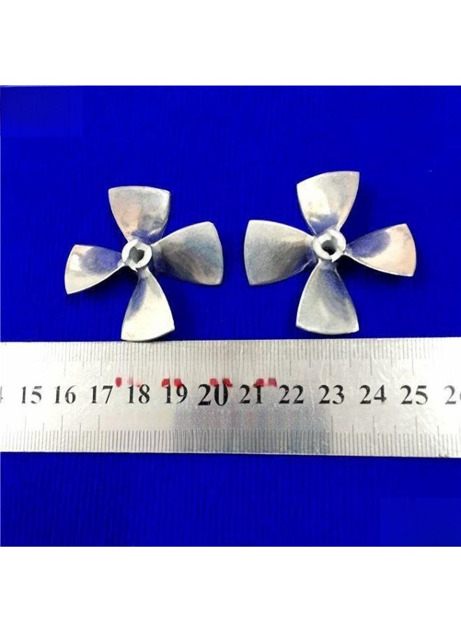 遥控模型船用锌合金 四叶螺旋桨直径44MM孔径4MM航海船模型件-颜色:正反一对桨  - Image 3