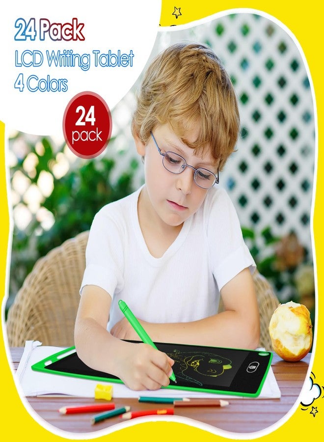 tujol 24 Pack LCD Writing Tablet Drawing Board 8.5 inch Colorful Drawing Tablet for Kids, LCD Erasable Doodle Pad Educational Toy Gift for Boys Girls (Blue,Black,Green,Pink) - Image 3