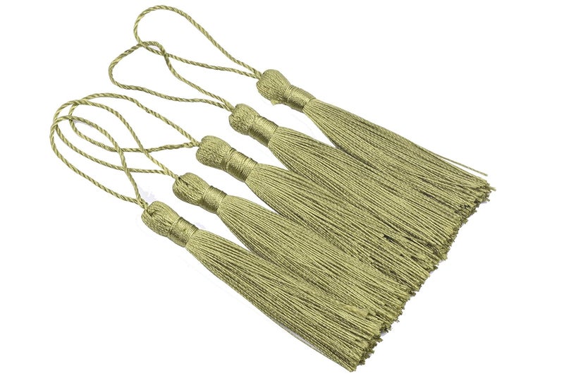 KONMAY KONMAY 20pcs Silky Handmade Tiny35 Soft Craft Mini Tassels with Loops for Bookmarks Jewelry Making Decoration DIY Projects Mixed20 colors randomly one of each - Image 5