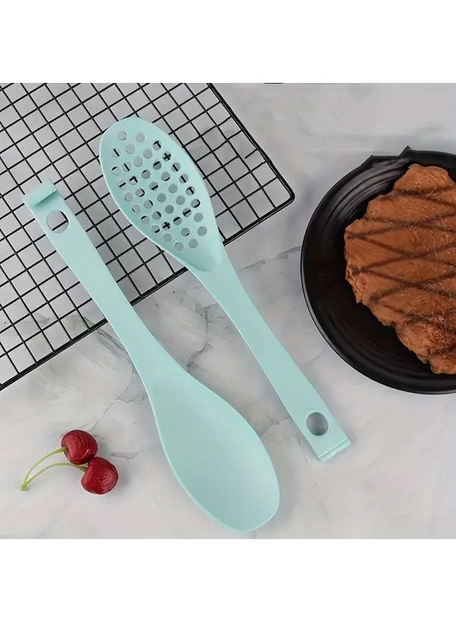 Scandinavian Green 2pc Heat Resistant Food Clips Spoons Durable Plastic Kitchen Utensils - Image 3