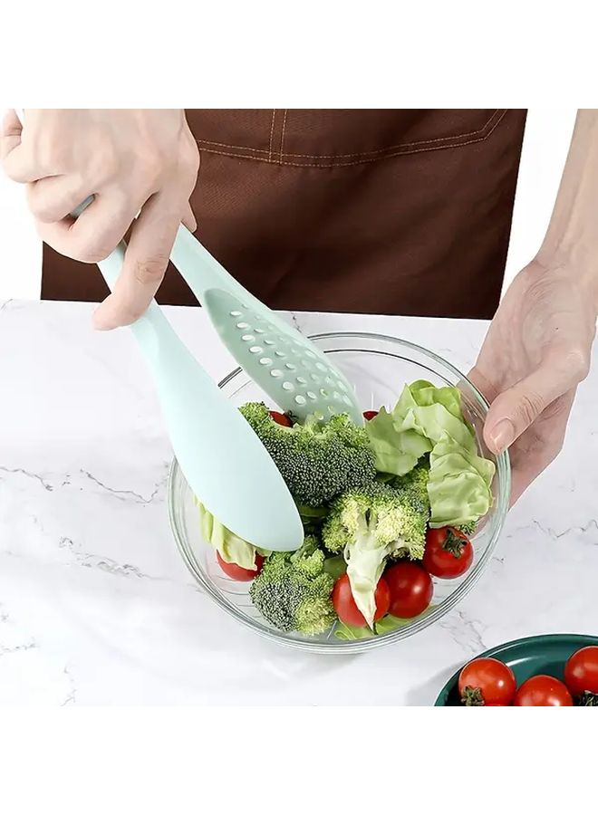 Scandinavian Green 2pc Heat Resistant Food Clips Spoons Durable Plastic Kitchen Utensils - Image 2