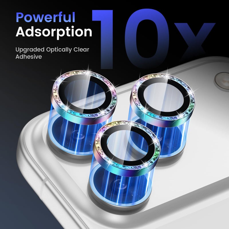 Tensea Camera Lens Protector Compatible for iPhone 17 Pro Max/17 Pro, Metal Aluminum Alloy Tempered Glass Cover Camera Screen Protector Accessories, Case Friendly - Image 4