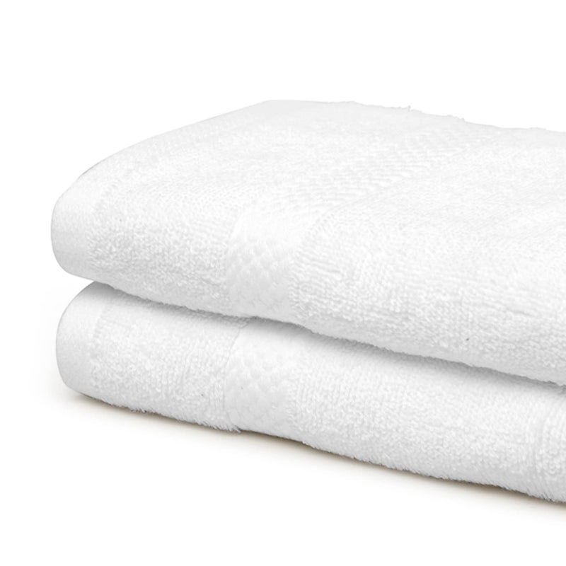 Spaces 100% Cotton Hand Towel Easy Care Soft Feel HIGH Absorbency (Solid 40CMX60CM)-White - Image 3