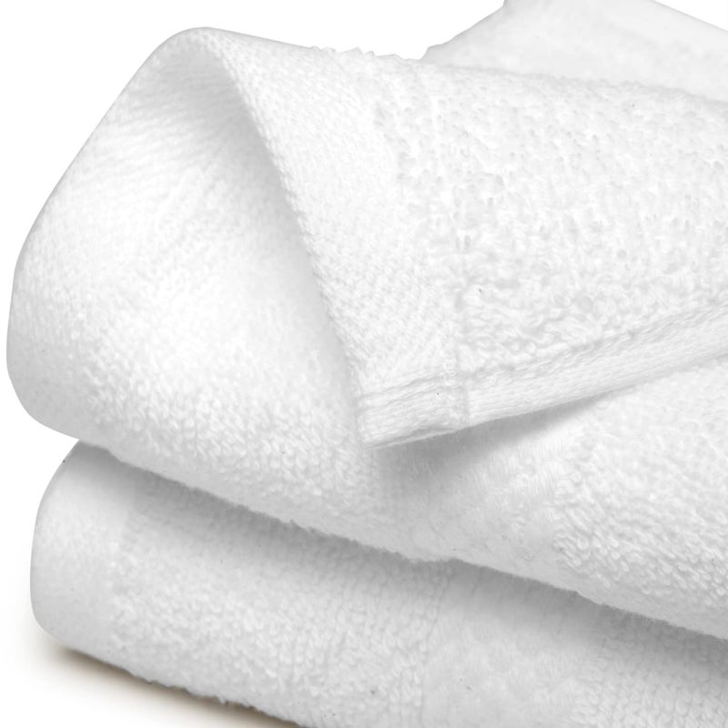 Spaces 100% Cotton Hand Towel Easy Care Soft Feel HIGH Absorbency (Solid 40CMX60CM)-White - Image 4