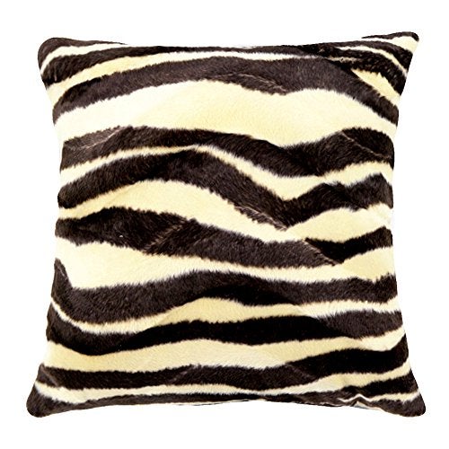 WOMHOPE® 4 Pack - 18" x 18" Short Faux Fur Cushion Decorative Pillow Covers Animal Theme Print Style Square Throw Pillowcase Cushion Covers for Sofa,Bed,Chair,Auto Seat (F(Set of 4)) - Image 3